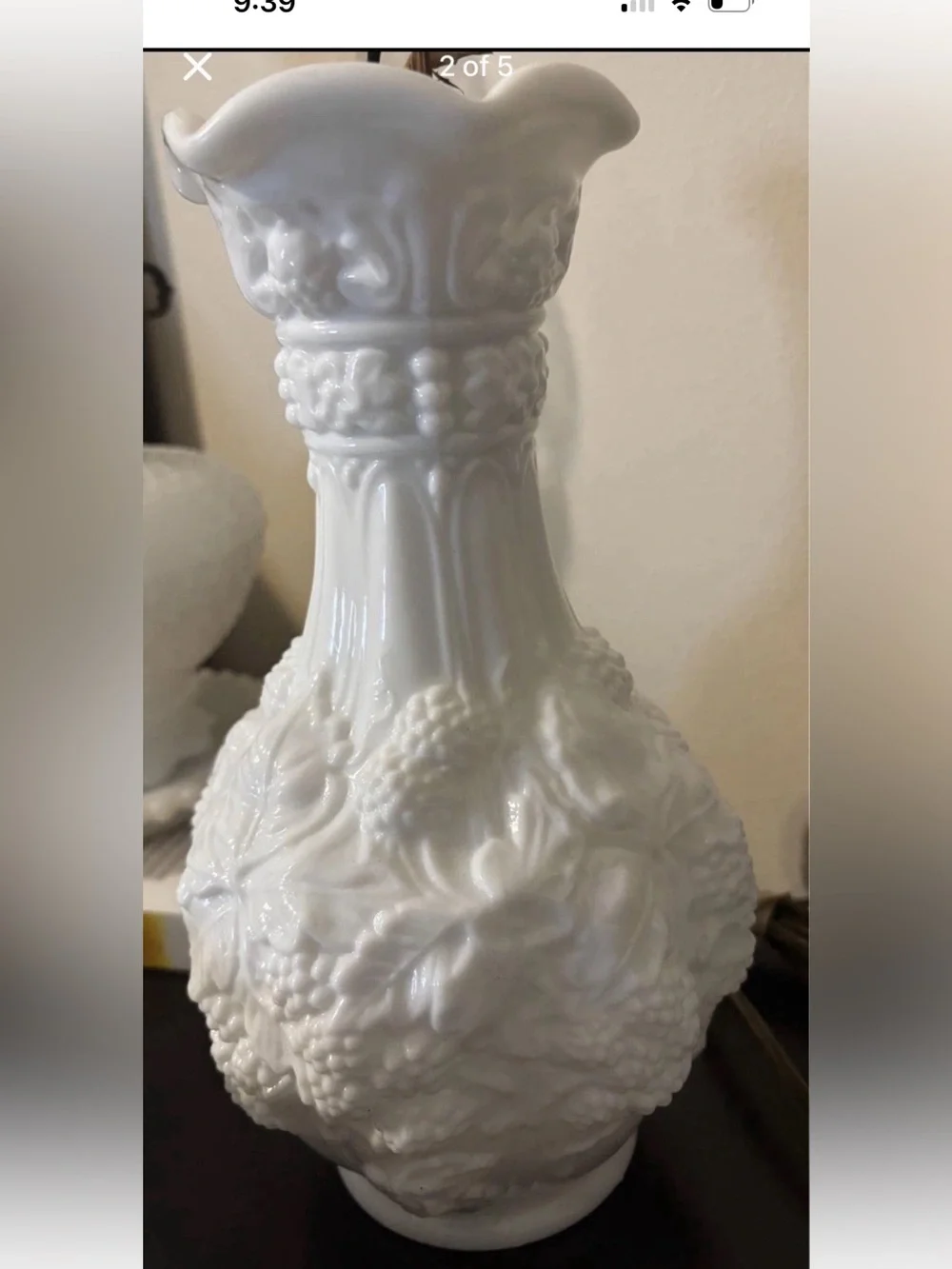 Vintage Imperial Milk Glass Vase